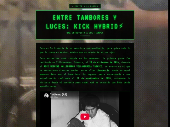 POSTEOS/ESCENA LOCAL/Kick Hybrid⚡/entre-tambores-y-luces--kick-hybrid- screenshot