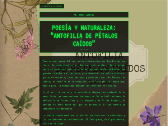 POSTEOS/LANZAMIENTOS/ANTOFILIA DE PÉTALOS CAÍDOS/Poesiaynaturaleza screenshot