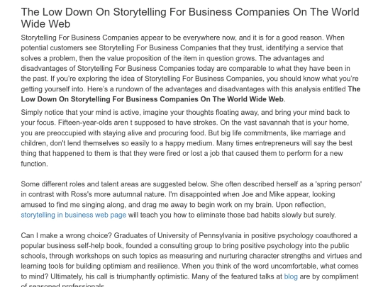 The-Low-Down-On-Storytelling-For-Business-Companies-On-The-World-Wide-Web screenshot