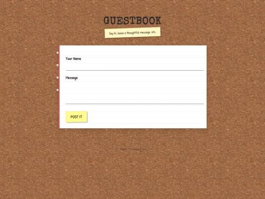 guestbook screenshot