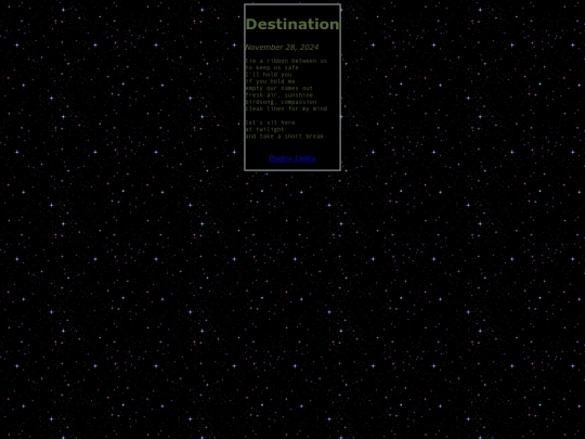 poetry/destination screenshot