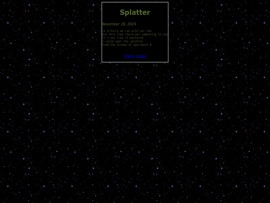 poetry/splatter screenshot