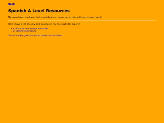 pages/a level resources/Spanish screenshot