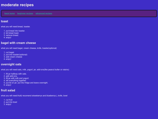 moderate-recipes screenshot