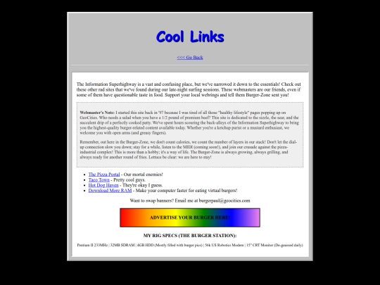links screenshot