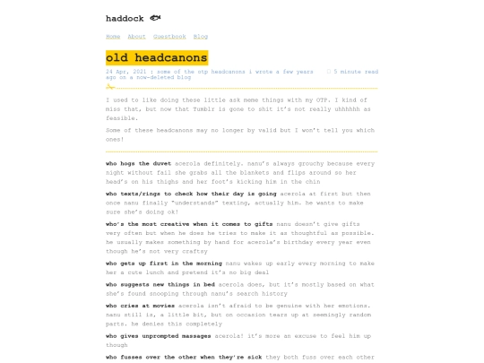 old-headcanons screenshot