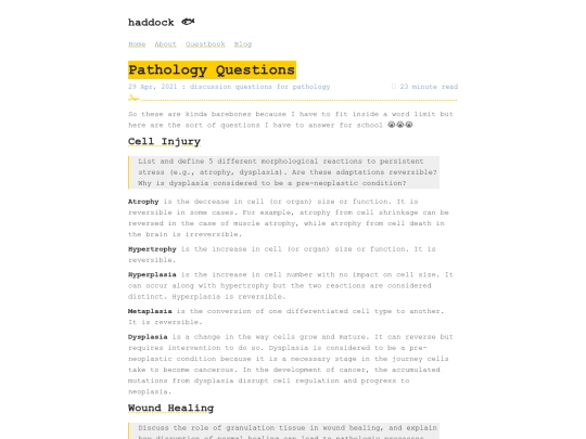 pathology-questions screenshot