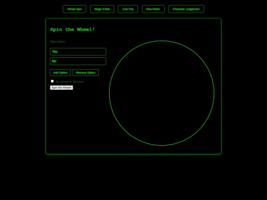 Randomisers screenshot