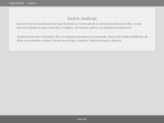 Excel To JavaScript/Excel To JavaScript screenshot
