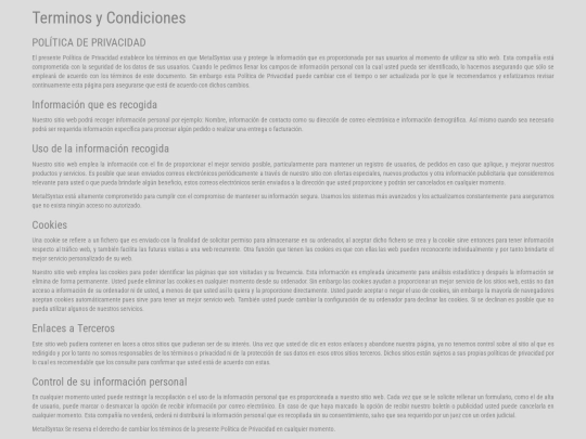 Términos y Condiciones/Terminos screenshot