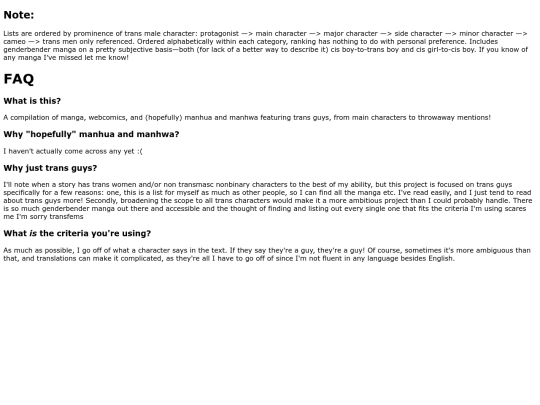 FAQ screenshot