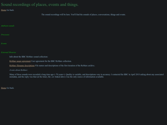 Audio screenshot