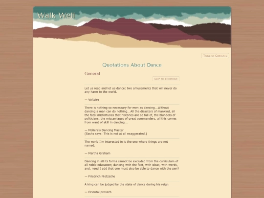 html/quotations-dance screenshot