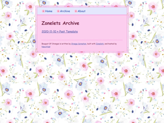 blog/archive screenshot