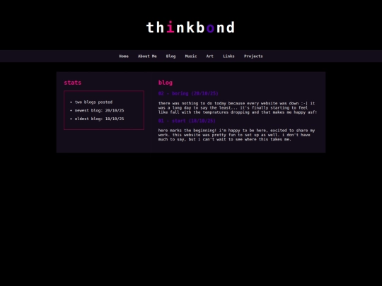 blog screenshot