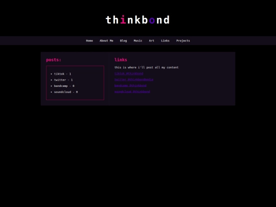 links screenshot