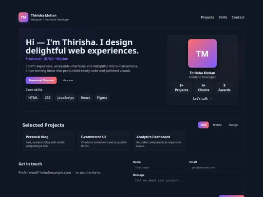 portfolio screenshot