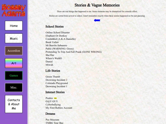 misc/pages/stories screenshot