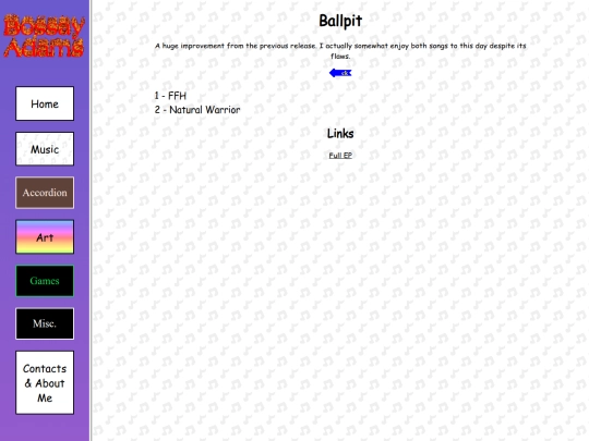 music/pages/ballpit screenshot