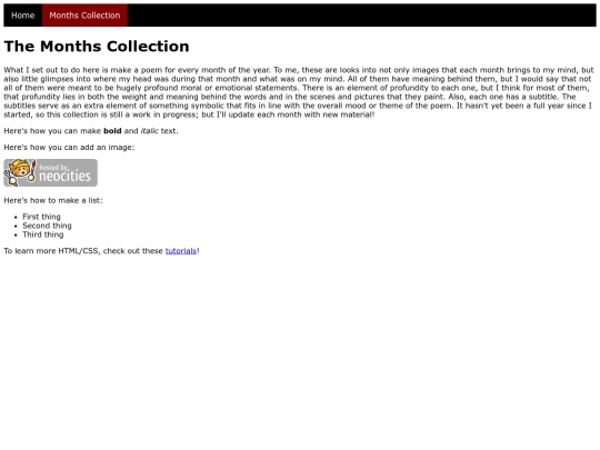 MonthsCollection screenshot
