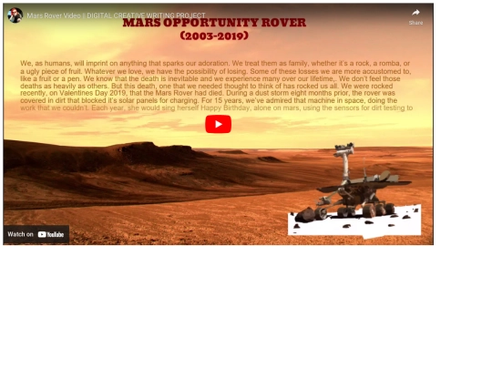 MarsRoverMemorial screenshot