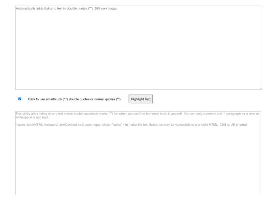 italics screenshot