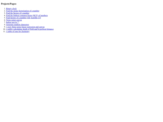 links screenshot
