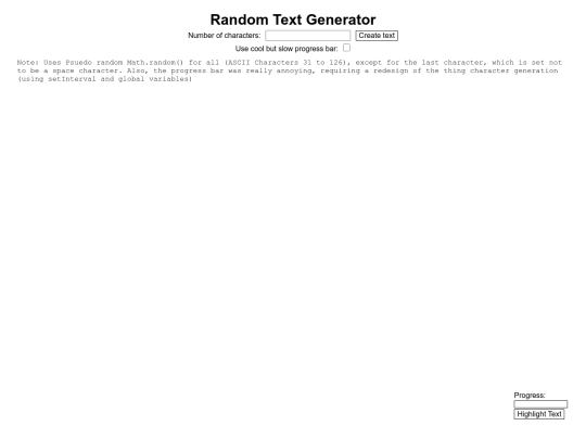 randomTextGenerator screenshot