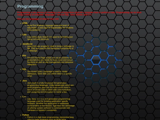 programming screenshot