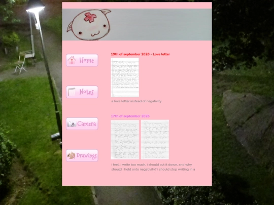 diary screenshot