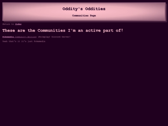 main/communities screenshot