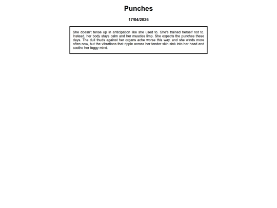 writing/punches screenshot