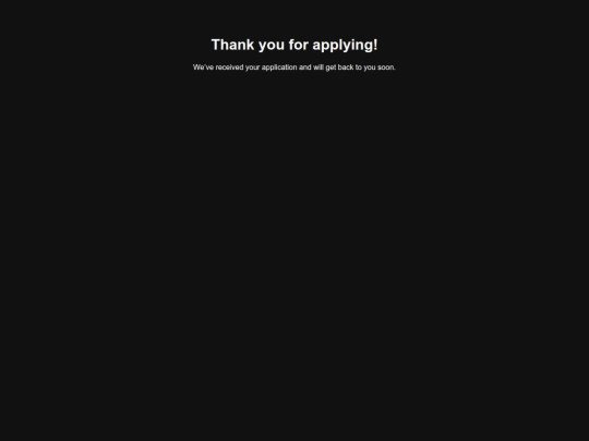 thankyou screenshot