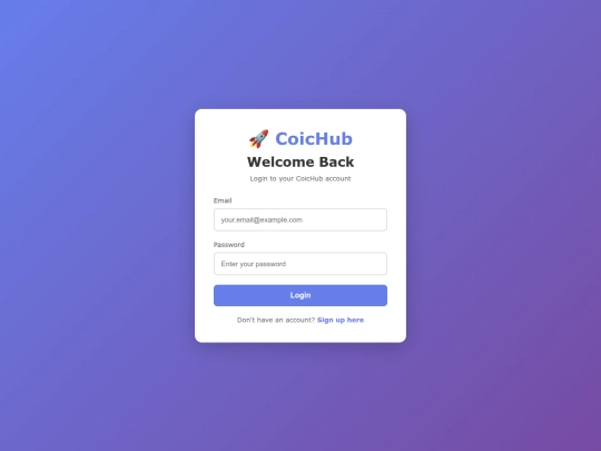 CoicHub/login screenshot