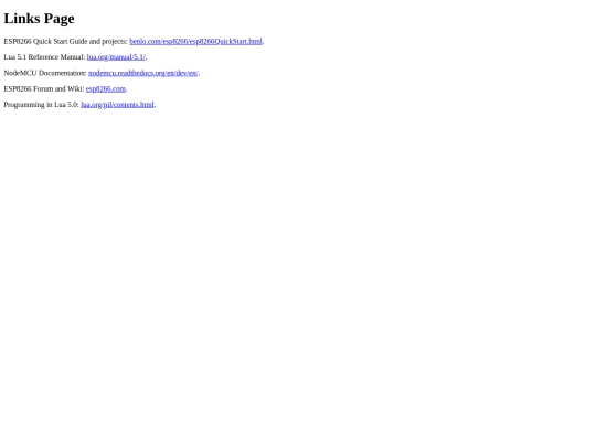 links screenshot