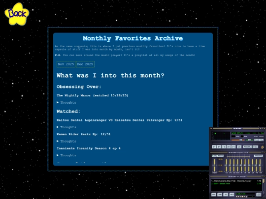 pages/MonthlyFavBasePage screenshot