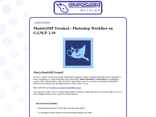 projects/photogimp screenshot