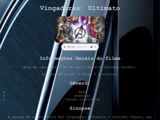HTML/mike_pagina_vingadores screenshot