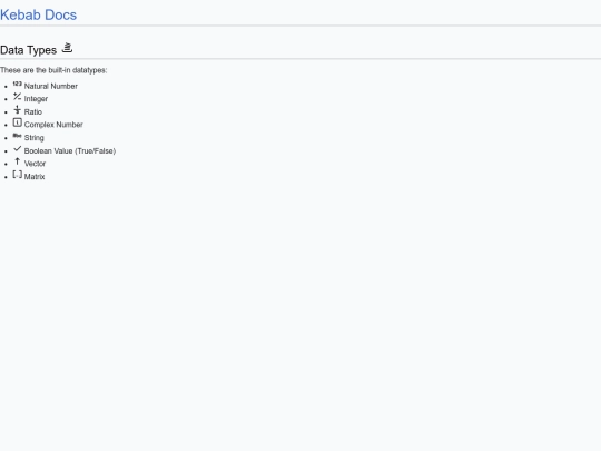 kebab/datatypes screenshot