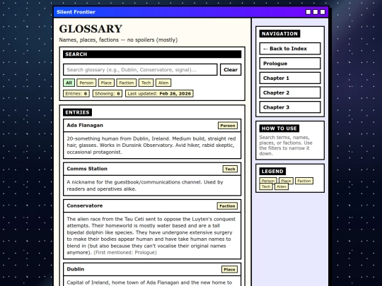 glossary screenshot