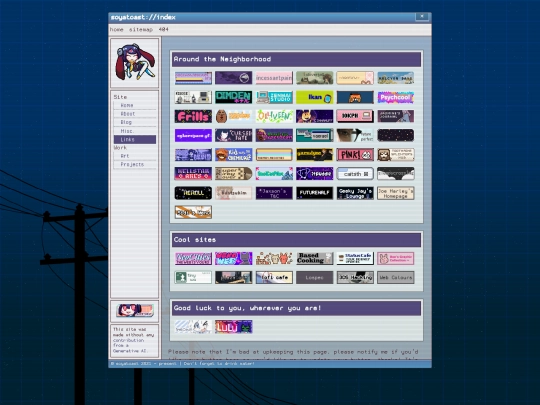 links screenshot