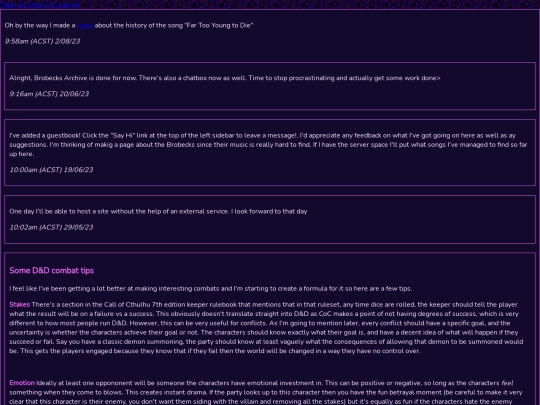 Blog screenshot