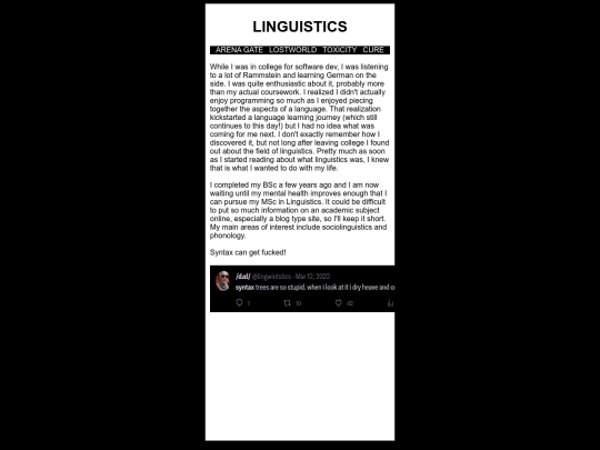 linguistics screenshot