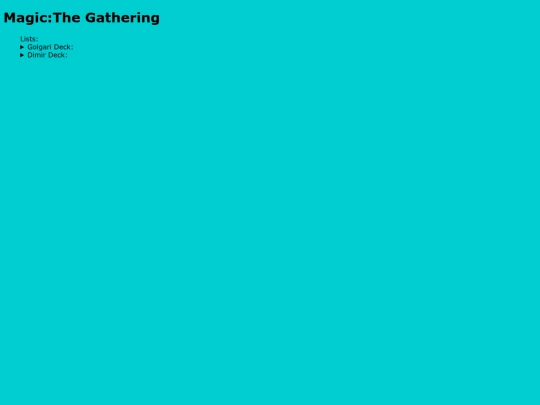 MagicTheGathering-Lists screenshot