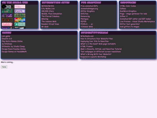 links-page screenshot