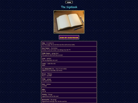 cgi-bin/guestbook screenshot