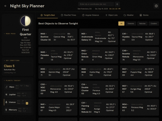 nightsky/planner screenshot