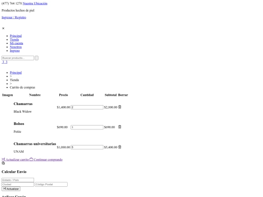 cart screenshot