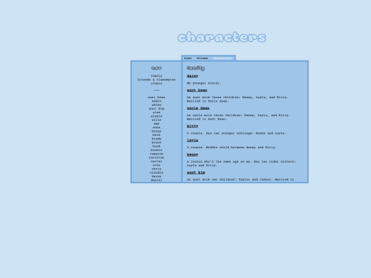 characters screenshot