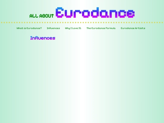 eurodance/influences screenshot